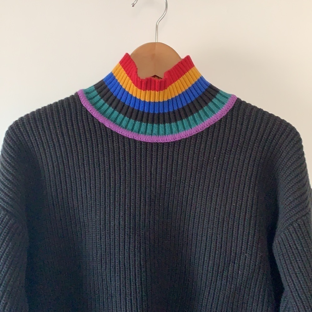 Dangerfield Rib Knit Black Turtleneck Sweater 6 — image 2 of 7